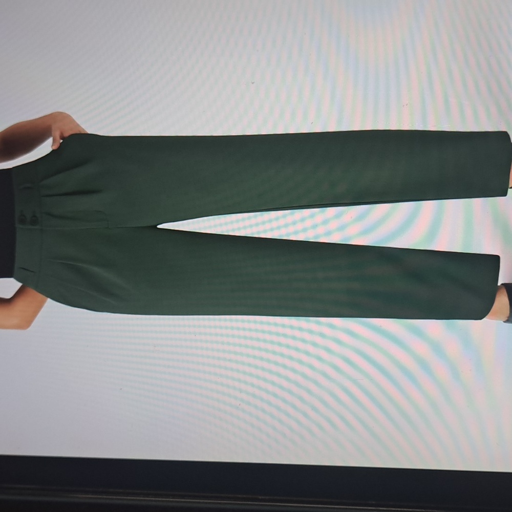 XLARGE    HALARA SHIRRED BUTTON ZIPPER STRAIGHT LEG PANTS